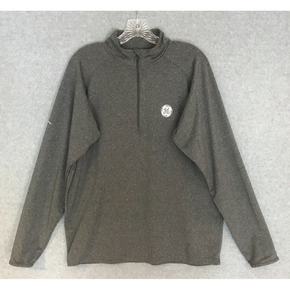 GE Digital Employee 1/4 Zip Mens M/L Pullover Sweater Sport-Tek Gray Long Sleeve